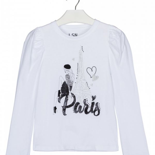 Bílé elegantní tričko Paris