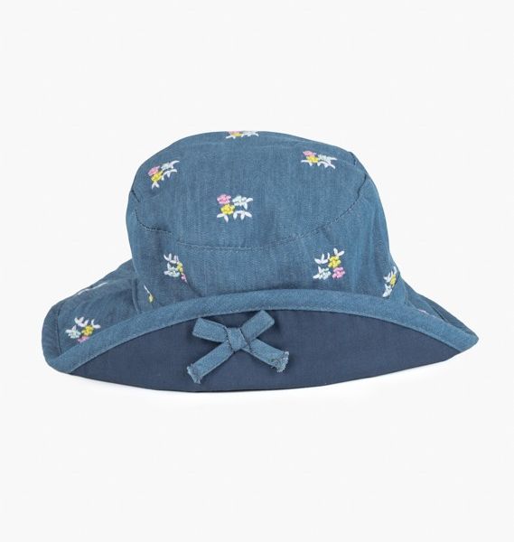 Modrý klobouček s mašličkou
