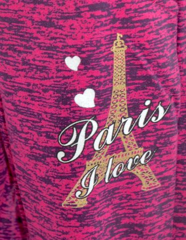 bavlněné tepláky, Paris,růžová